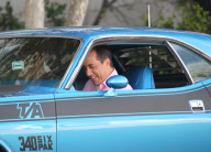 EXCLUSIVE Jerry Seinfeld with a very rare 1970 Dodge Challenger T/A in Santa Monica