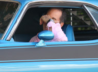 EXCLUSIVE Jerry Seinfeld with a very rare 1970 Dodge Challenger T/A in Santa Monica