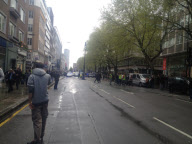 Tottenham Court Road Offices Evacuated Over 'Bomb Threat', London  - 27 Apr 2012