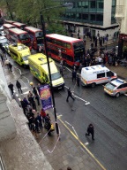 Suspected hostage situation in Tottenham Court Road, London, Britain - 27 Apr 2012