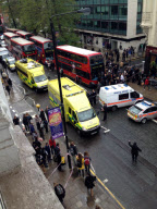 Suspected hostage situation in Tottenham Court Road, London, Britain - 27 Apr 2012