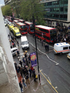 Suspected hostage situation in Tottenham Court Road, London, Britain - 27 Apr 2012