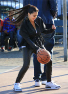 Kim, Khloe, and Lamar  Play Basketball on Lamar's Childhood Basketball Court in Queens