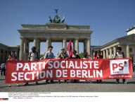 BERLIN: Supporters of Francois Hollande