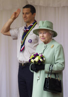 Queen watches Scout parade
