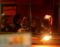 Francois Hollande and Valerie Trierweiler at La Rotonde coffee - Paris