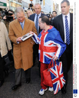 Prince Charles visiting Lower Marsh Market, Waterloo, London, Britain - 27 Jan 2012