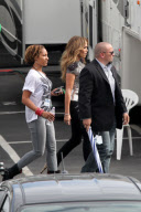 Jennifer Lopez Gets Ready to Work on "American Idol"