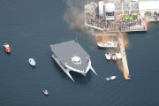 MS Turanor PlanetSolar, the first vehicle to travel around the world using solar energy only, Monaco - 04 May 2012