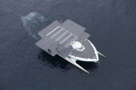 MS Turanor PlanetSolar, the first vehicle to travel around the world using solar energy only, Monaco - 04 May 2012