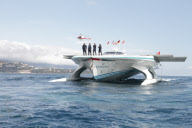 MS Turanor PlanetSolar, the first vehicle to travel around the world using solar energy only, Monaco - 04 May 2012