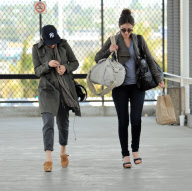 Scarlett Johansson Hides at LAX