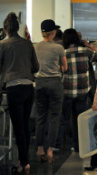Scarlett Johansson Hides at LAX