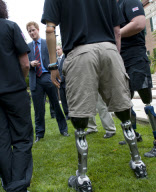 Prince Harry with wounded veterans