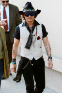Johnny Depp signs autographs at Jimmy Kimmel Live [USA ONLY]
