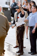 Johnny Depp signs autographs at Jimmy Kimmel Live [USA ONLY]