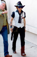 Johnny Depp signs autographs at Jimmy Kimmel Live [USA ONLY]