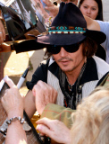 Johnny Depp signs autographs at Jimmy Kimmel Live [USA ONLY]