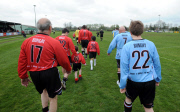 Charity football watch where all players, referee, linesmen and reserves have surname 'Bungay', Suffolk, Britain - 07 May 2012