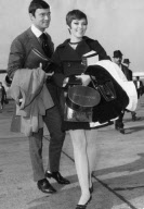 Hairdresser Vidal Sassoon Is Seen Here With His Wife Beverly Adams At Heathrow After Their Honeymoon In America. Beverly Sassoon.