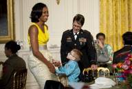 Mother's Day lunch für die Angehörigen von Soldaten im Weissen Haus in Washington