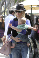 January Jones and Xander enjoy a sunny day in Los Angeles