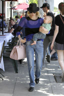 January Jones and Xander enjoy a sunny day in Los Angeles