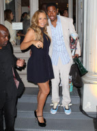Mariah Carey and Nick Cannon attending Project Canvas at the Opera Gallery
