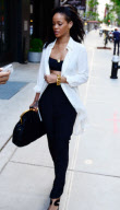 Rihanna goes to a tattoo parlor and then dinner