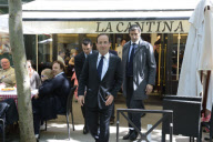 François Hollande déjeune samedi dans un restaurant italien à 300 mètre de son QG avec Pierre Moscovici et Manuel Valls