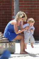 Ali Larter has Mother's Day with her Boys at Coldwater Park