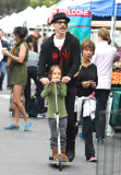 Musician Anthony Kiedis Takes His Son to a Petting Zoo