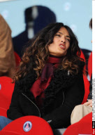 PARIS: Salma Hayek Attends PSG-Rennes Soccer Match