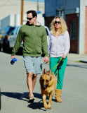 Chris Klein Holds Hands with a Mystery Woman While Walking the Dog