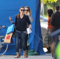 EXCLUSIVE - FIRST-PIX Jessica Biel "wigs out" on the set of 'Hitchcock