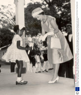 Royal State (visit) Tour Of Africa ... 1961 Queen Elizabeth Ii And Duke Of Edinburgh''s Tour: Stella Cole Aged Four And A Half Presents A Bouquet To Hm The Queen At Bo School.