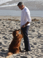 George Clooney Showing Off His New Best Friend