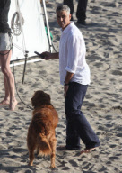 George Clooney Showing Off His New Best Friend