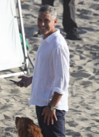 George Clooney Showing Off His New Best Friend