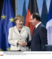 BERLIN : Angela Merkel and Francois Hollande