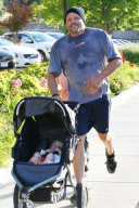 *EXCLUSIVE* Chuck Liddell takes the family for a hard core workout