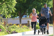 *EXCLUSIVE* Chuck Liddell takes the family for a hard core workout