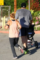 *EXCLUSIVE* Chuck Liddell takes the family for a hard core workout