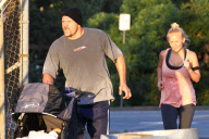 *EXCLUSIVE* Chuck Liddell takes the family for a hard core workout