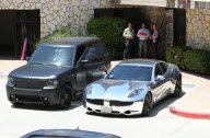 EXCLUSIVE Justin Bieber takes his chrome-wrapped Fisker Karma to La Paz