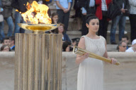 Handover ceremony of the Olympic Flame, Athens, Greece - 17 May 2012