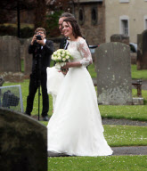 Wedding of Camilla Hook to Sam Holland.at Aberlady Parish Church in East Lothian Scotland, Britain