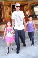 Travis Barker is a Happy Dad in Beverly Hills