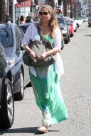 Elizabeth Berkley eats for two at Real Food Daily