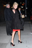 EXC - KATE UPTON DEPARTS DAVID LETTERMAN SHOW IN NYC.